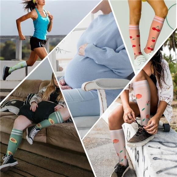 Compression Socks for Women Men Support Circulation 6 Pairs Socks For Nurse - Picture 6 of 7